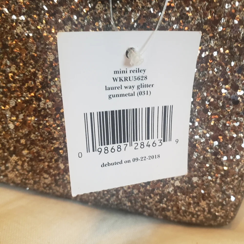 NWT Kate Spade Mini Reiley Laurel Way Glitter Purse